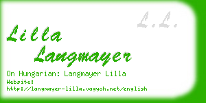 lilla langmayer business card